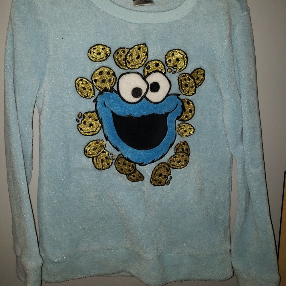 Light blue Cookie Monster Pullover
